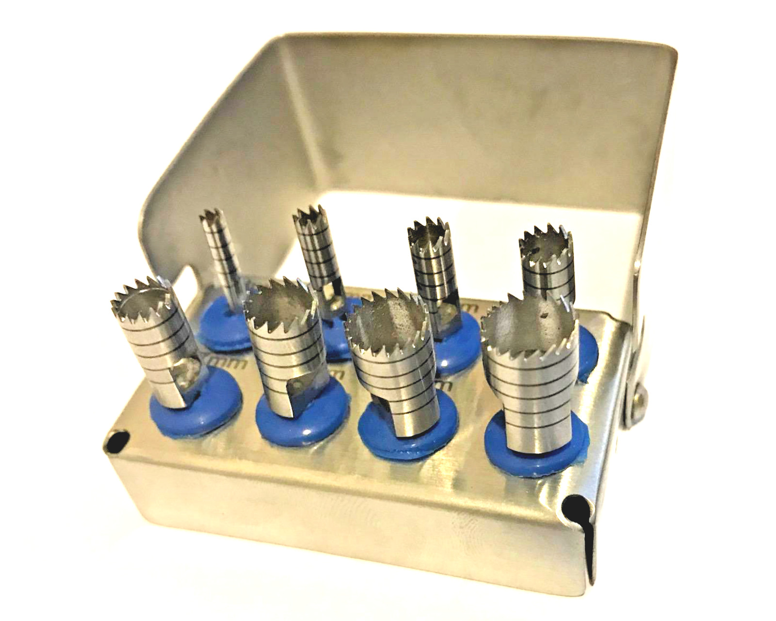 Dental Trephine Drill Kit 8 Pcs Surgical Bur Holder Bone Graft Inplant Surgery