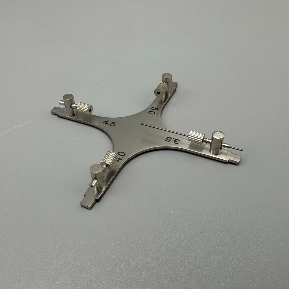 Dental Orthodontic Bracket Positioner with Cross Star Gauge Bracket Positioning