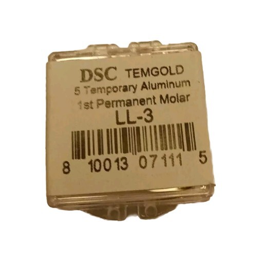 DSC Dental 1st Permanent Molar TEMGOLD 5/Pk ANODIZED ALUMINUM USA LL-3