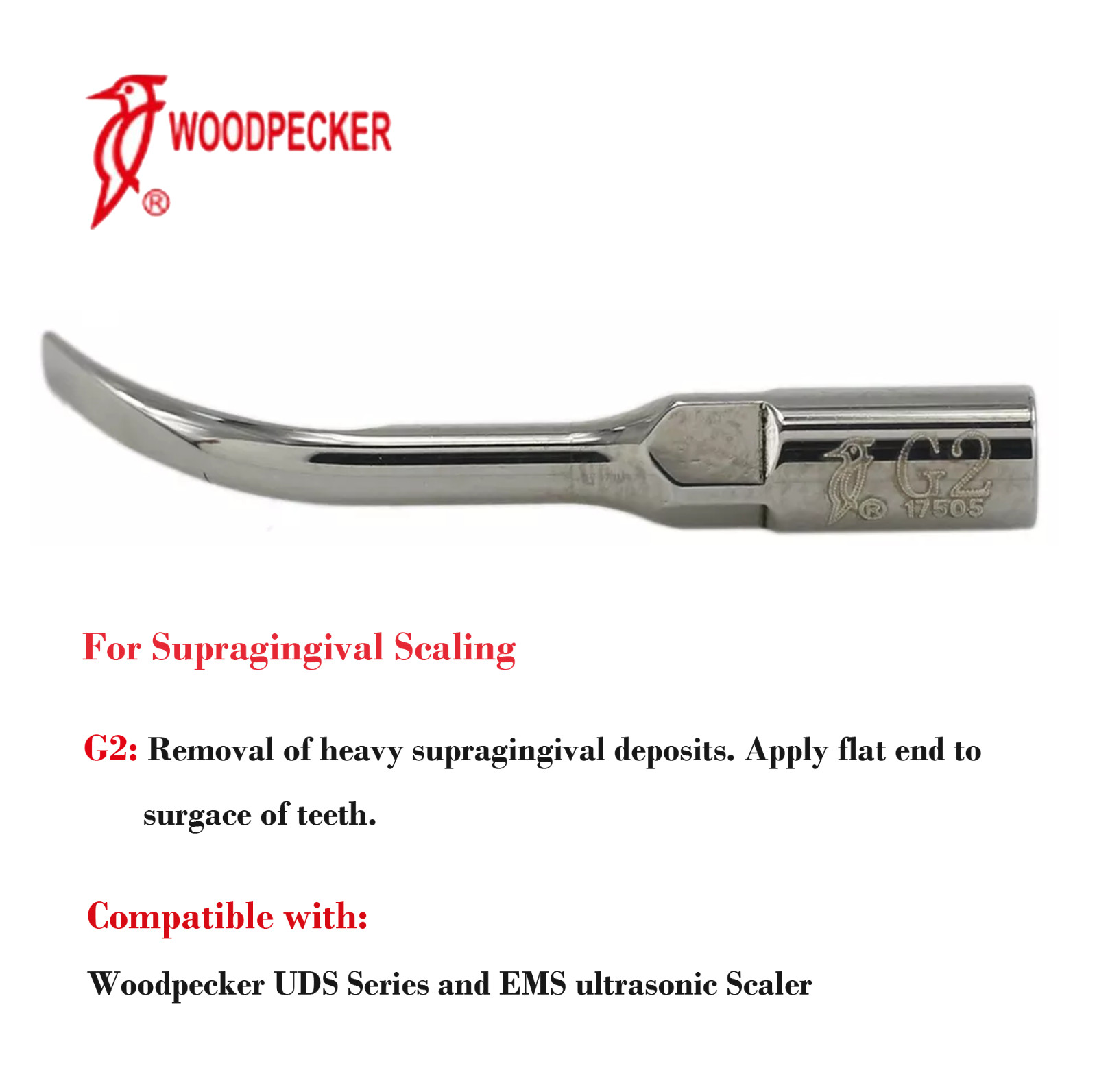 Woodpecker DTE Dental Ultrasonic Piezo Scaler Tips Endo Perio Scaling EMS Satele