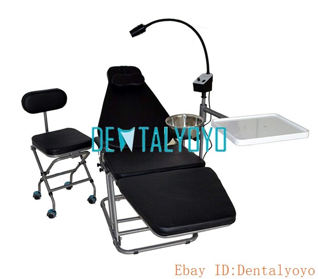 Dynamic DU32L Portable Dental Chair with LED Examination Light & Dental Stools
