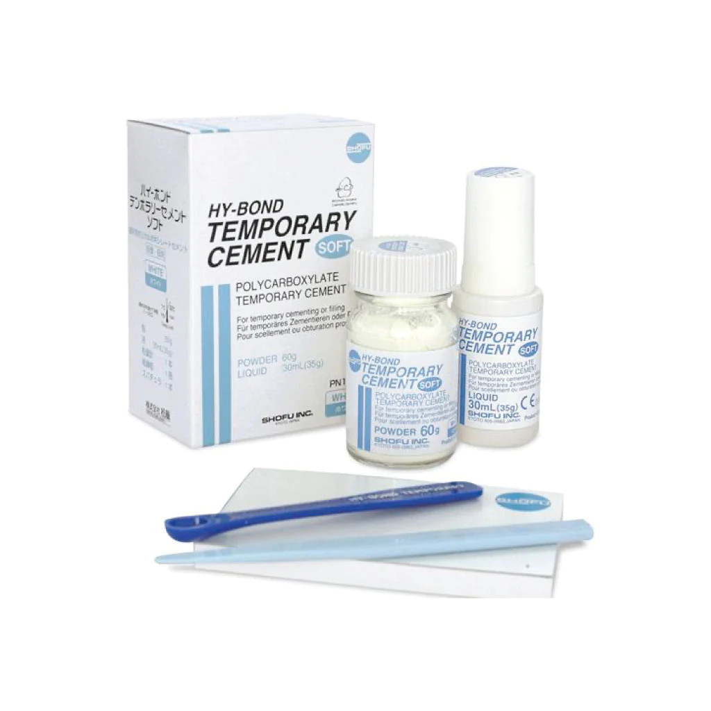 Shofu Hy-Bond Non-Eugenol Temporary Dental Cement (Soft) Powder 60g Liquid 35g