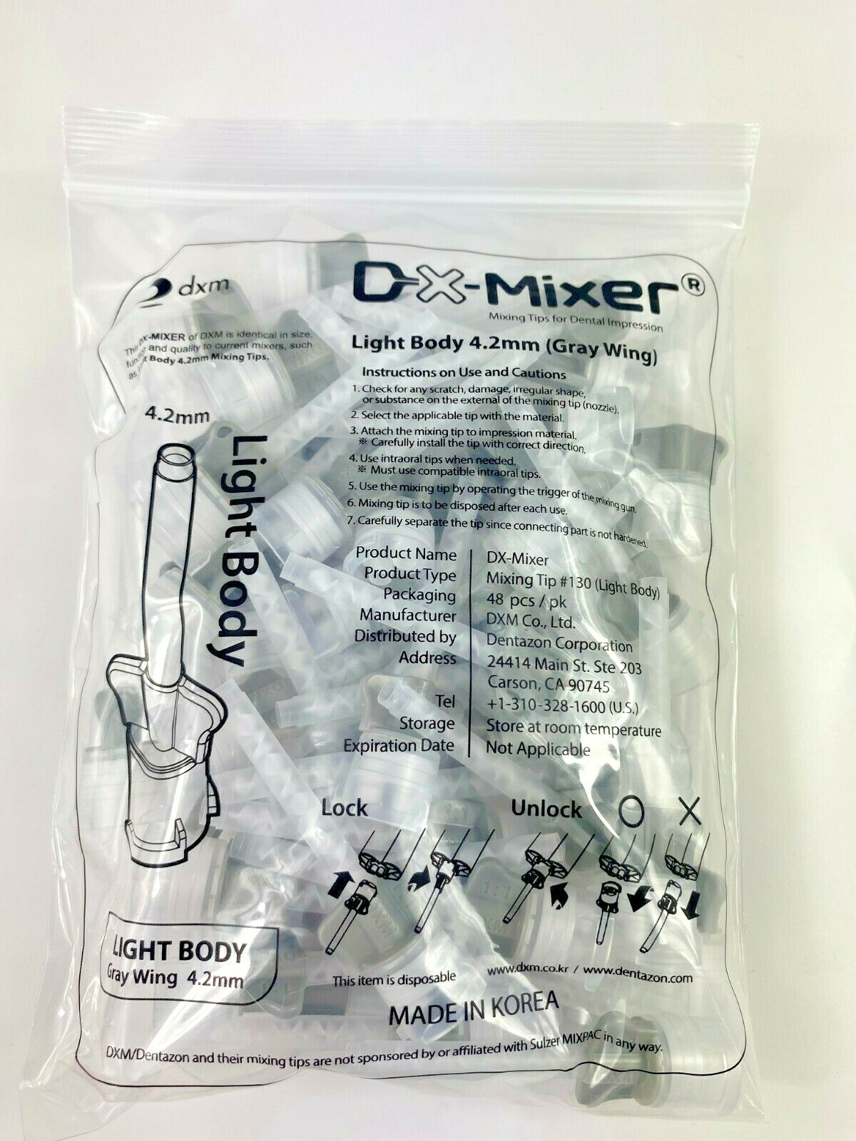 50Dental Disposable Impression Bite Tray Sideless+Free 48 Light body Mixing Tip