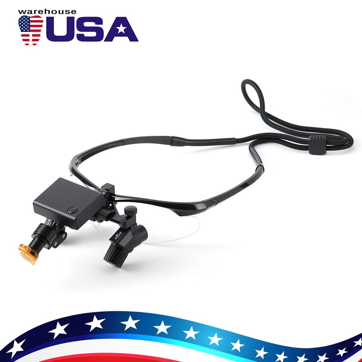 4.0X Dental Loupes Medical Ergo Surgical Magnifier+5W LED Surgical Head Light