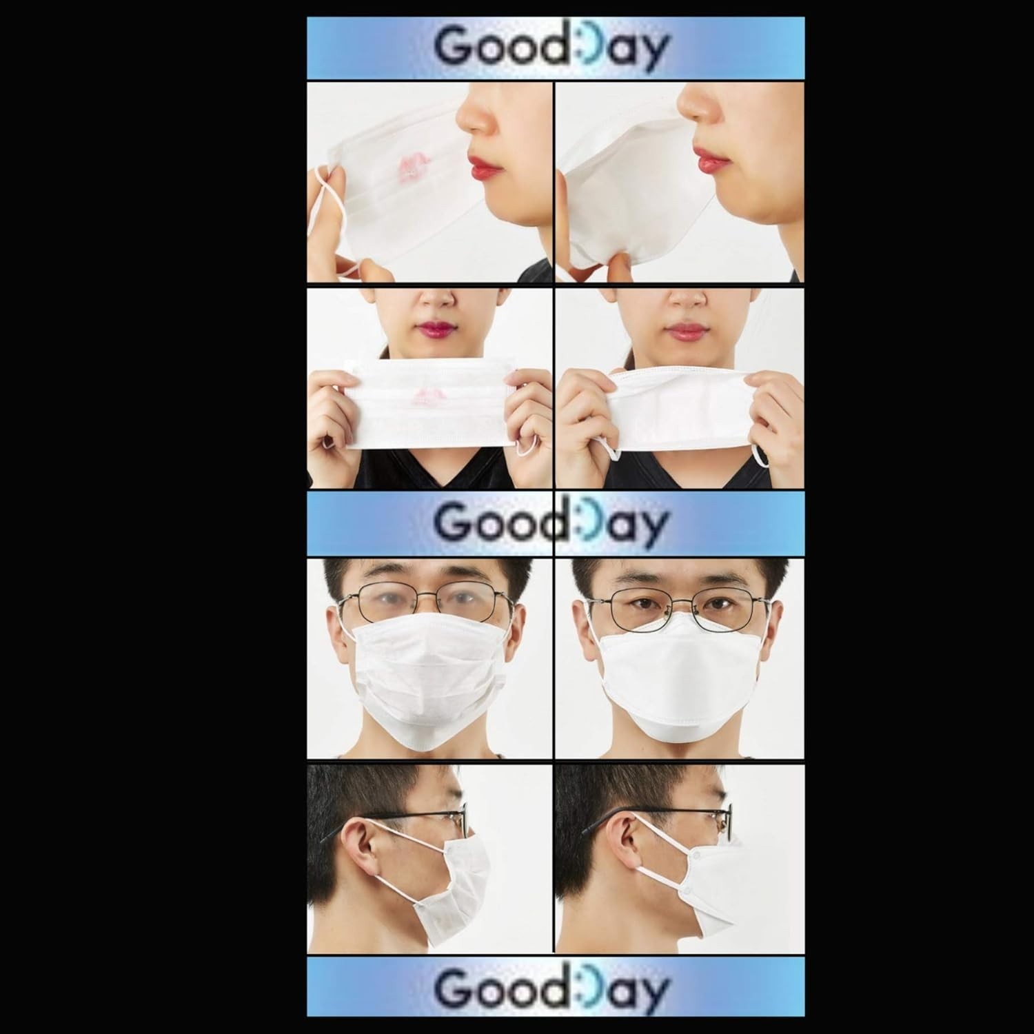 10 Pack of Black KF-94 Masks – Hygienic, Fitted & Comfortable for Daily Use