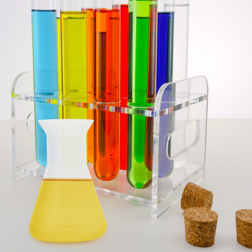 4Pcs Lightweight Durable Erlenmeyer Flasks for Chemistry Lab Use Transparent