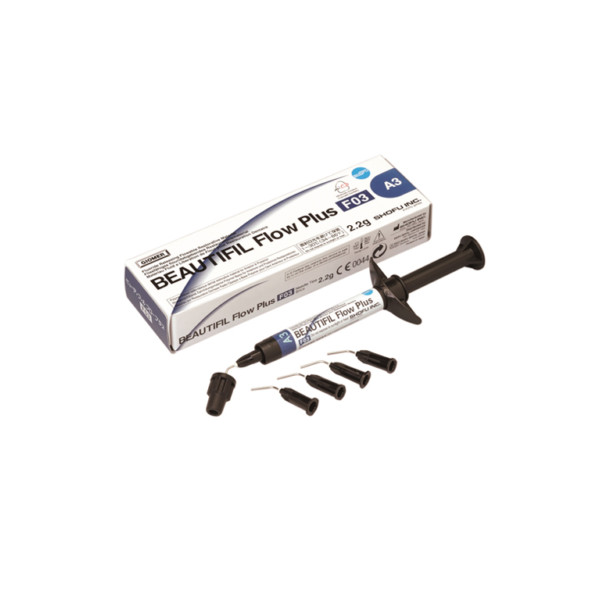 BEAUTIFIL Flow Plus F03 Low Flow flowable Restorative 2.2g Syringe + Tips SHOFU