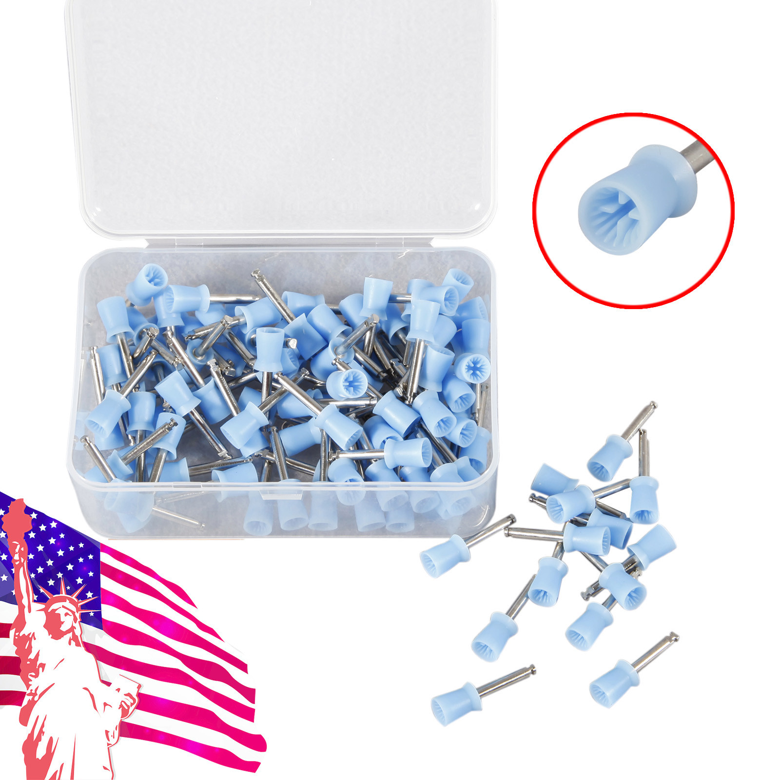 Dental Polishing Polisher Prophy Angle Cups Latch Type Teeth Brush Cup Wrench