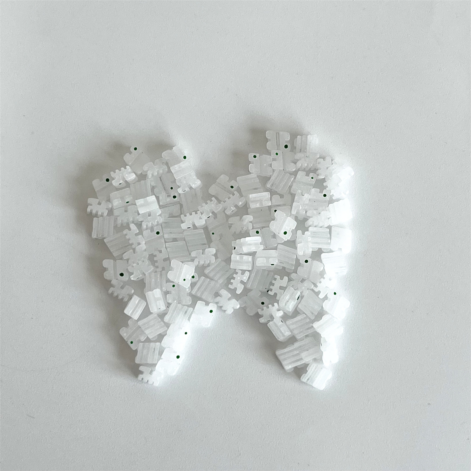 100Pcs Dental Orthodontic Ceramic Bracket Mini Roth 022 345 Hooks Braces In Bulk