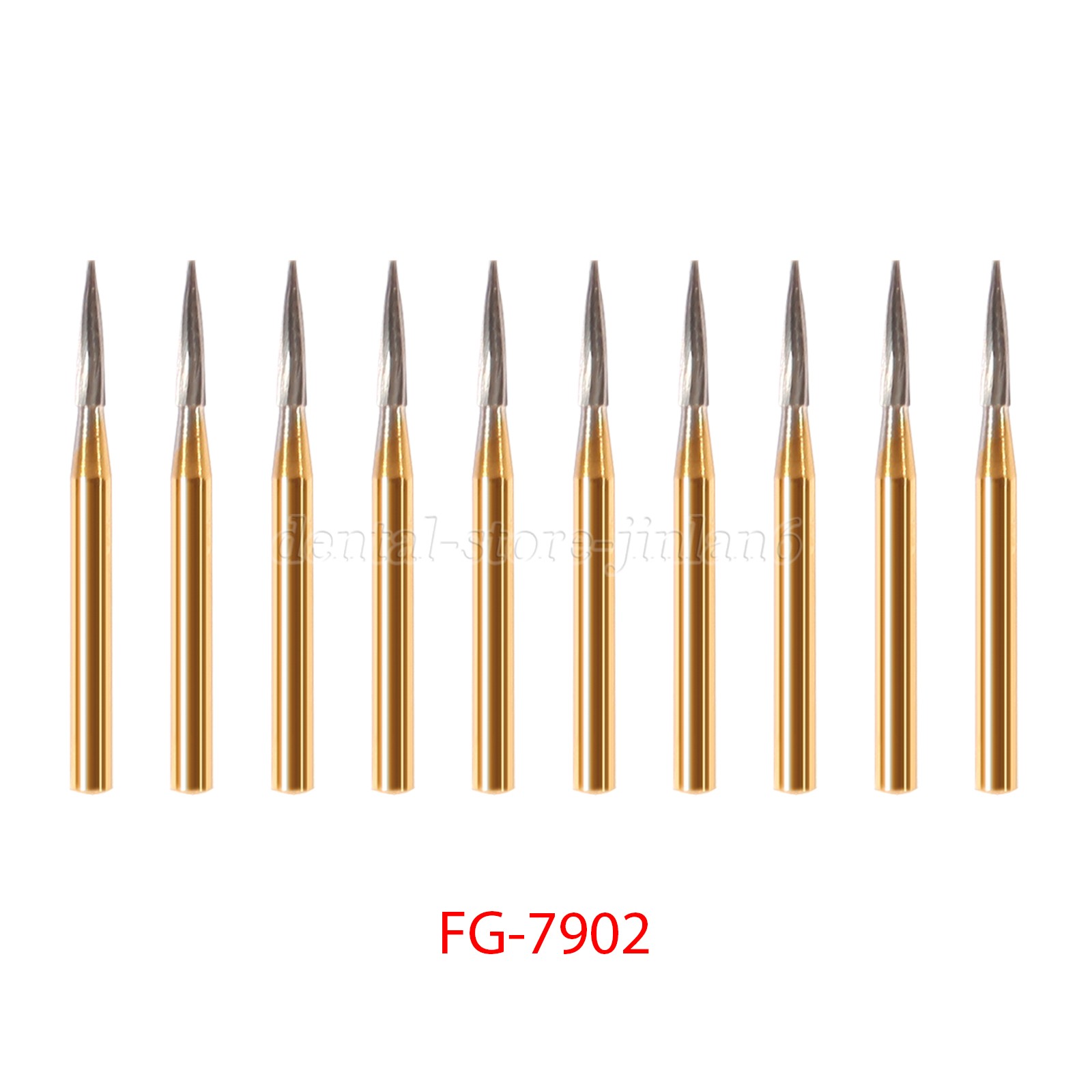 10 pcs Dental Tungsten Steel Carbide Burs FG 7902 for High Speed Handpiece