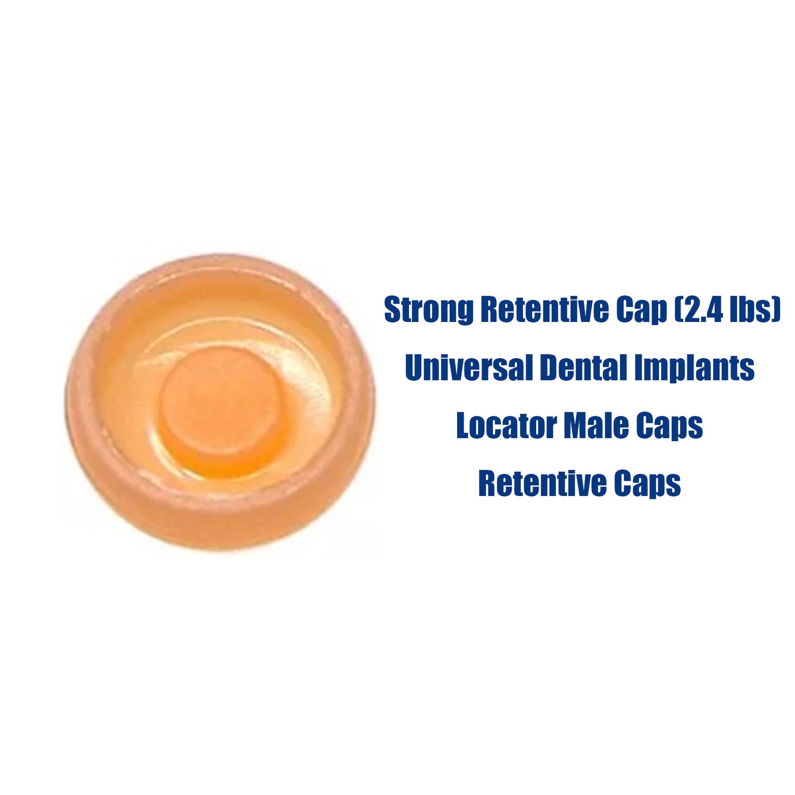US Dental Locator Retention Cap Inserts PEEK 0.8/1.2/2.4lbs Overdenture Abutment