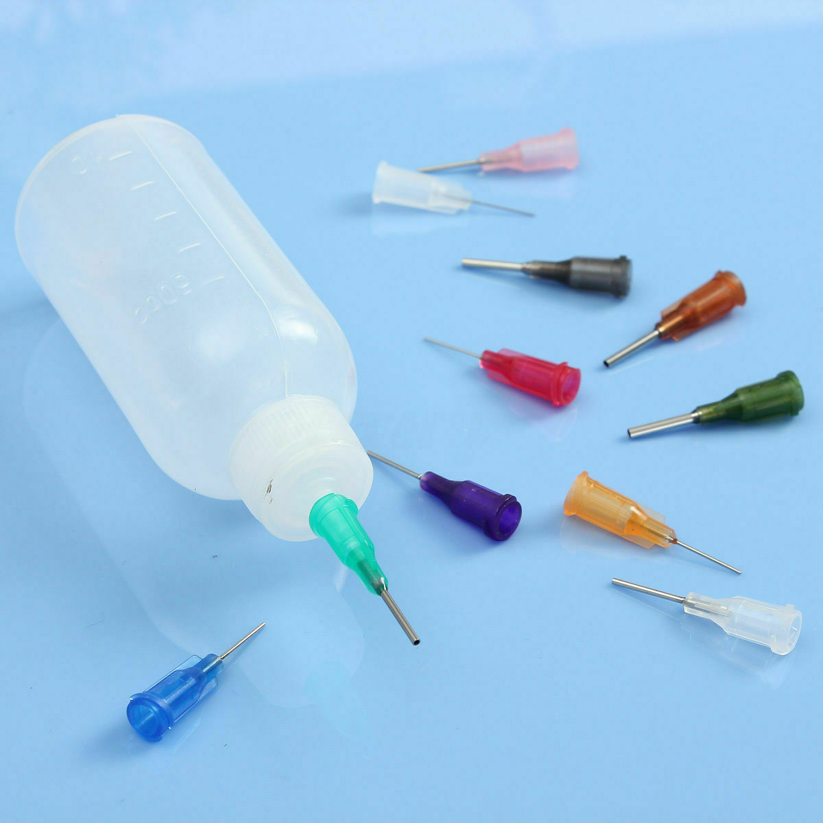 Rosin Solder Flux Needle Dispensing Dispenser Bottle 50ml + 11 Needles