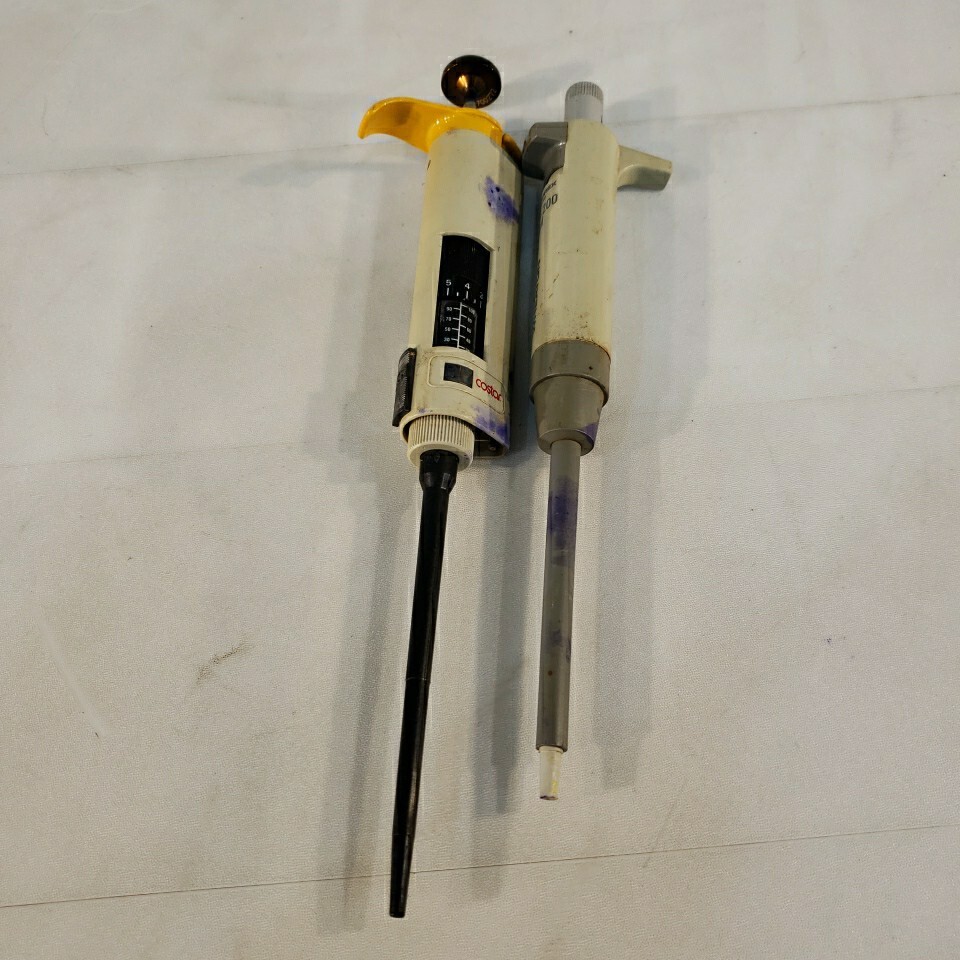 Lot Of 2 Costar Wheaton Socorex Precision Pipettes 10-100uL 50-200uL One Channel