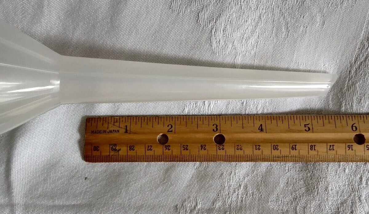 Nalgene 158 mm Polypropylene Ribbed 60° Analytical Funnel, 152 mm Long Stem