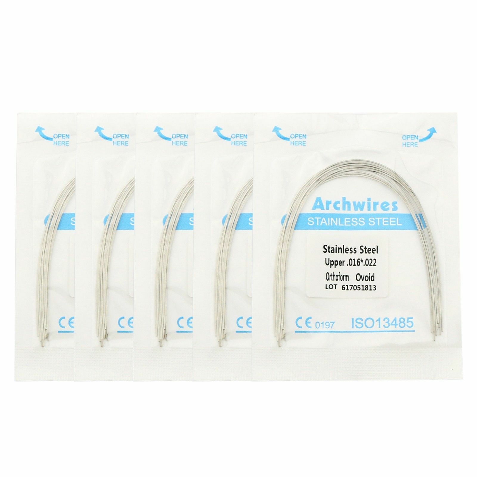 1 Pack Dental Stainless Steel Rectangular/Round Oval Ovoid Arch Wire Upper/Lower
