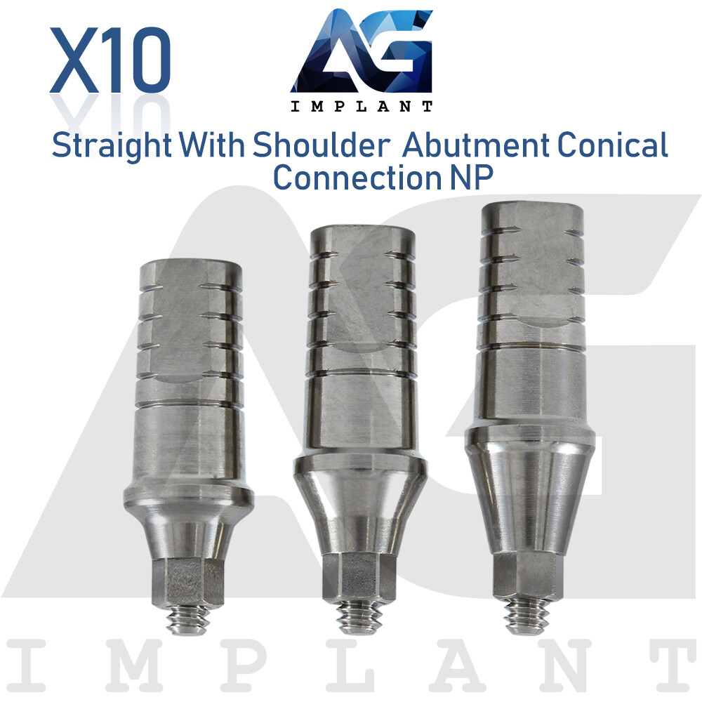 10 Straight Shoulder Prosthetic Conical Connection NP Titanium 2.25mm