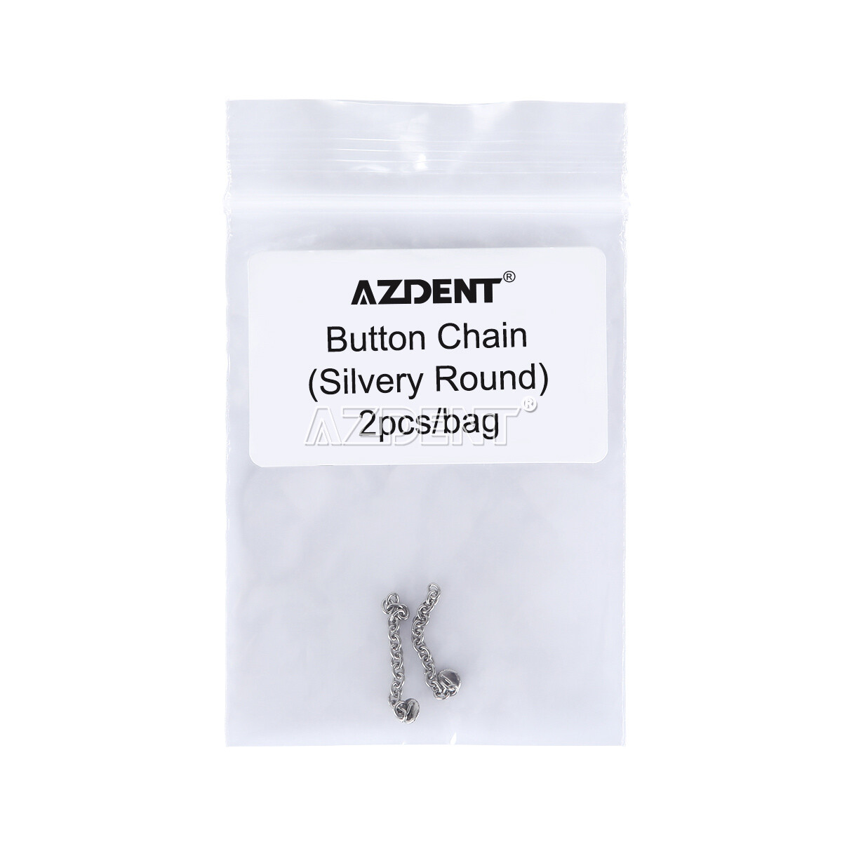 2pcs/Pack Dental Orthodontic Traction Button Chain Golden/Silver Round AZDENT