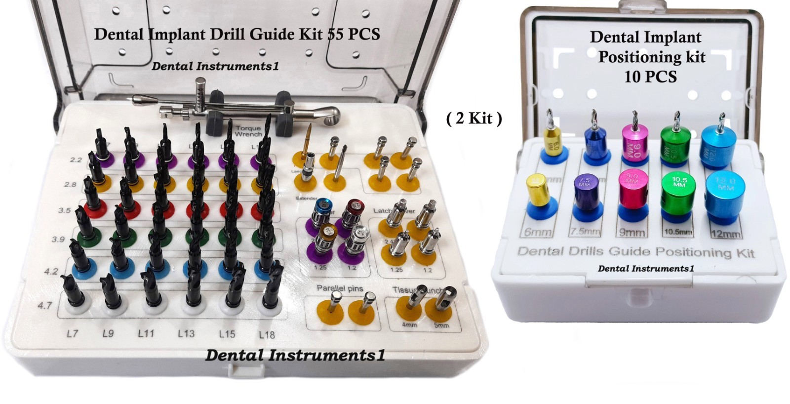 Dental Drill Guide & Implant Positioning Kit (2 Kits)