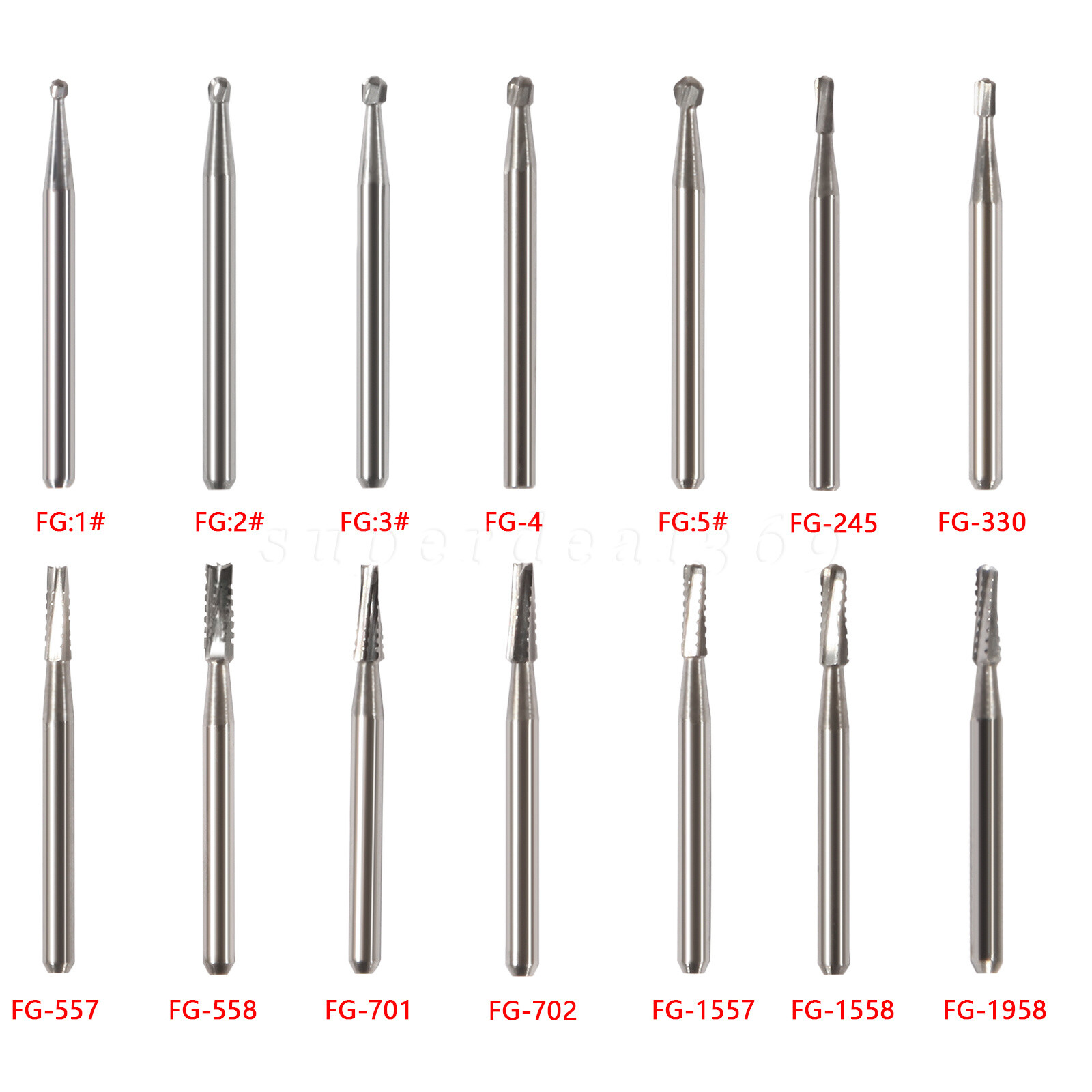 10-100Pcs Dental High Speed Handpiece Carbide Burs Round Steel FG Bur Drills ty