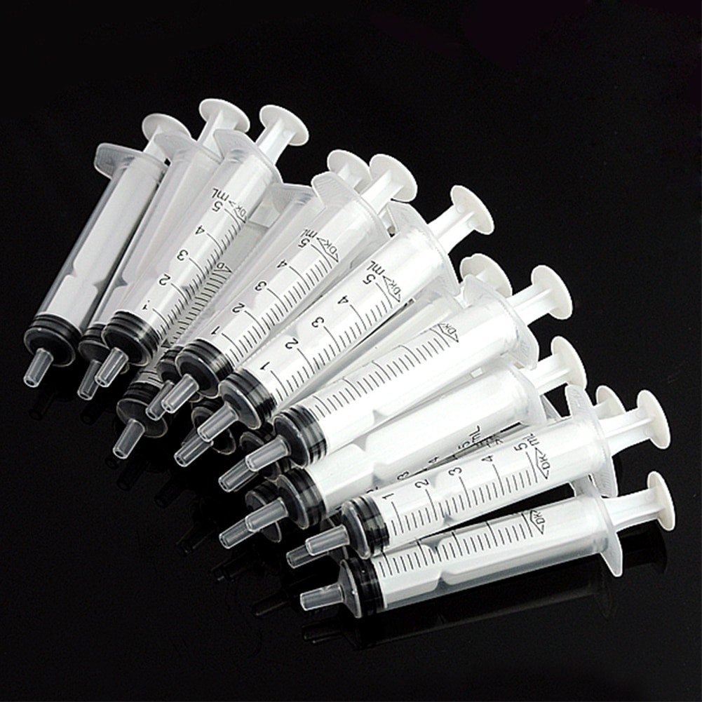 5x 5mL Plastic Luer Slip Tip Syringe Liquid Measuring Tube Feeder Sterile 5cc