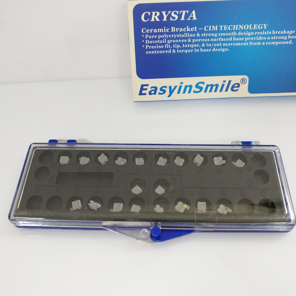 5pk Dental ceramic Brackets Orthodontic Roth/MBT.022″3/345 Hook Clear braces5-5