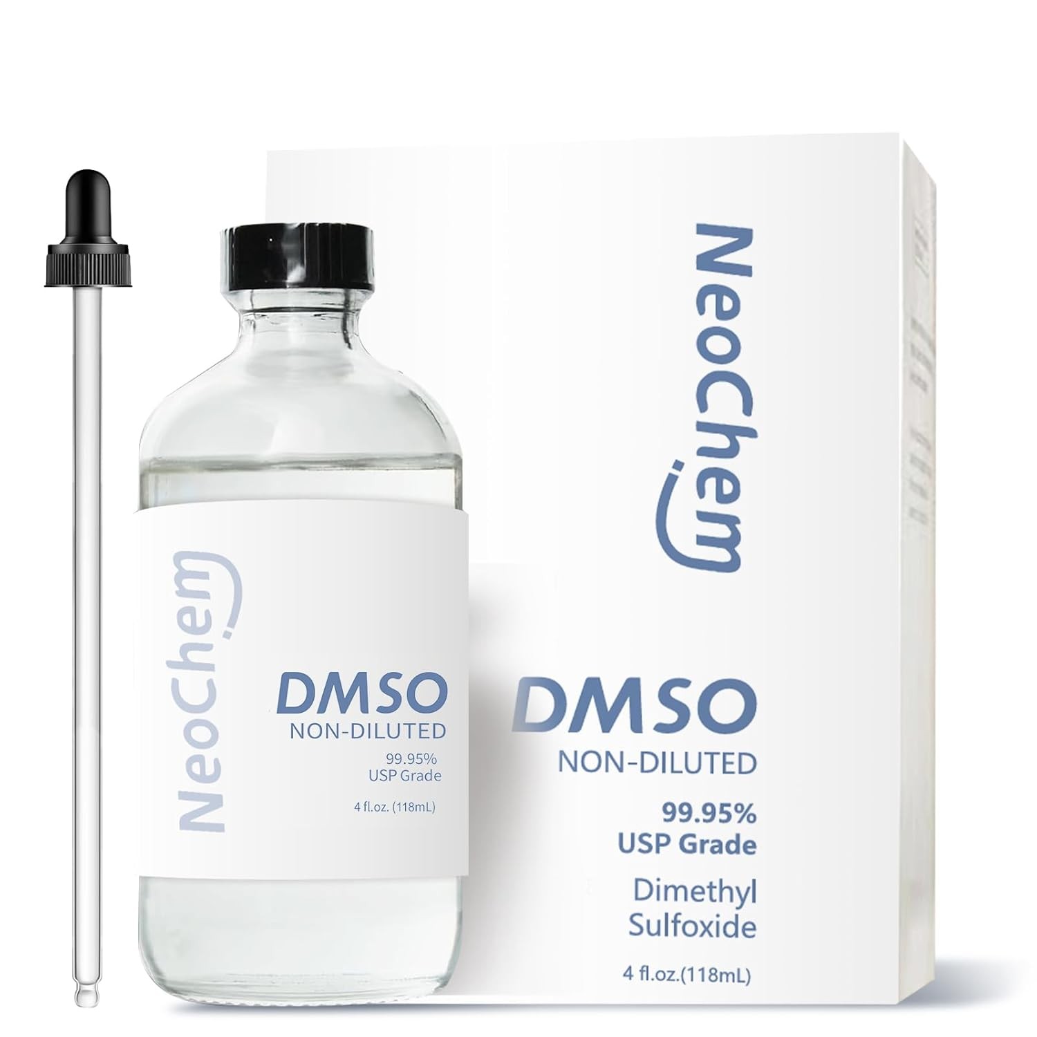99.95% Pure DMSO Liquid | 4 oz Odorless, Premium Glass Bottle