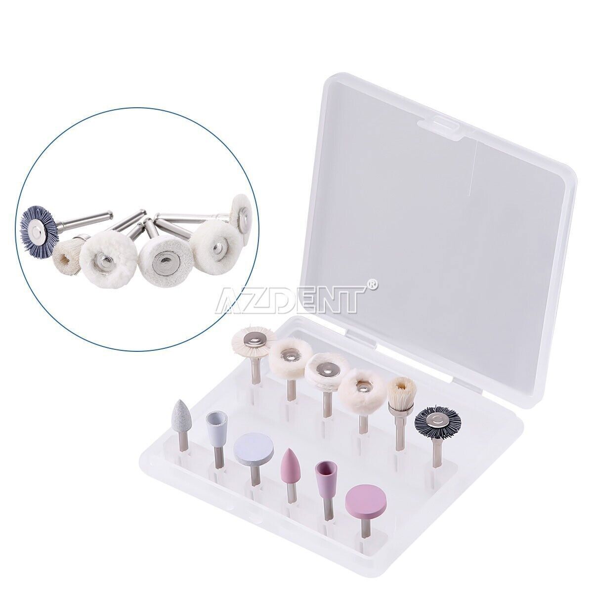 AZDENT Dental Composite Polishing Kit RA 2.35mm Polisher For Low Speed Hanpiece