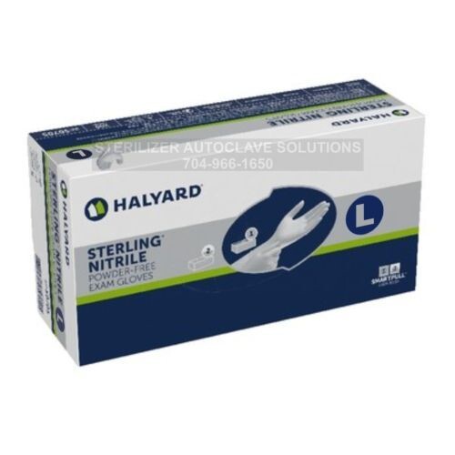 BOX of 200 LARGE Halyard Sterling* Nitrile Exam Gloves 50708