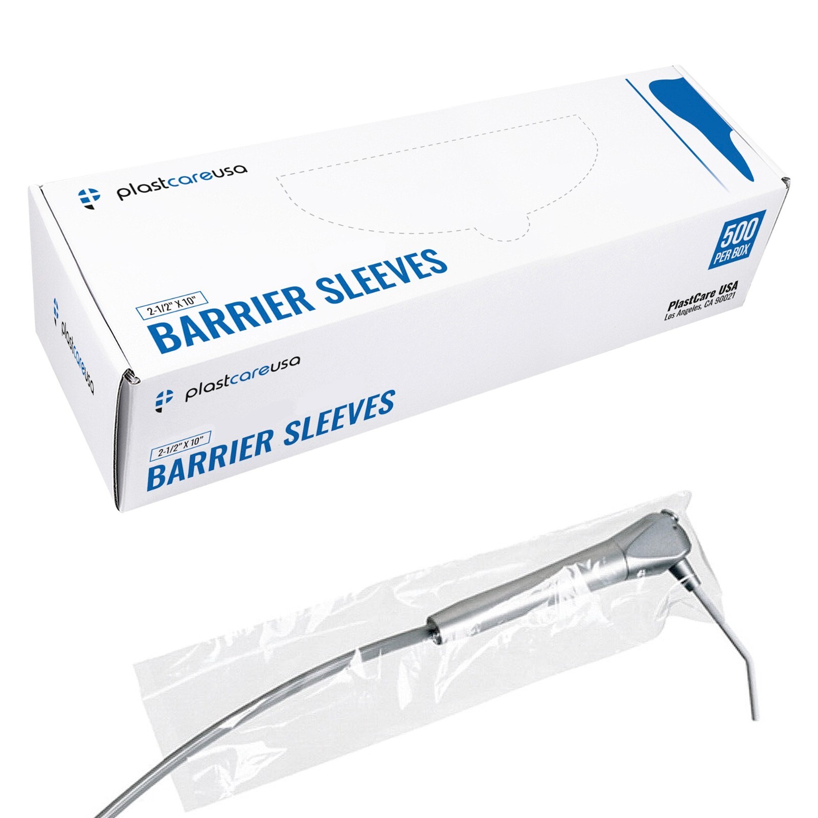 10,000 2.5 x 10 Clear Dental Barrier Cover X-Ray Sleeves w/ Pre-Cut Opening Bulk