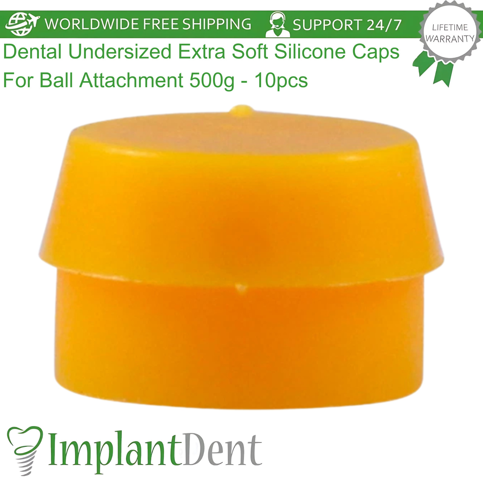 Undersized Extra Soft Retention 500g Silicone Caps For Ball Attachment 10pcs