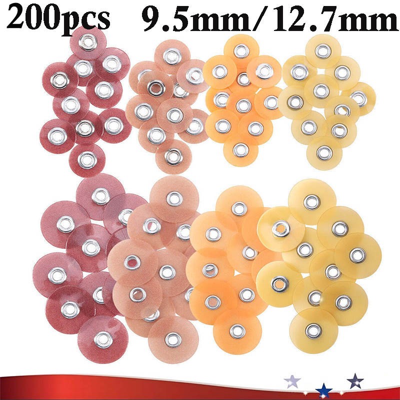200PCS Dental Sof-Lex Composite finishing polishing discs 12.7mm /9.5mm