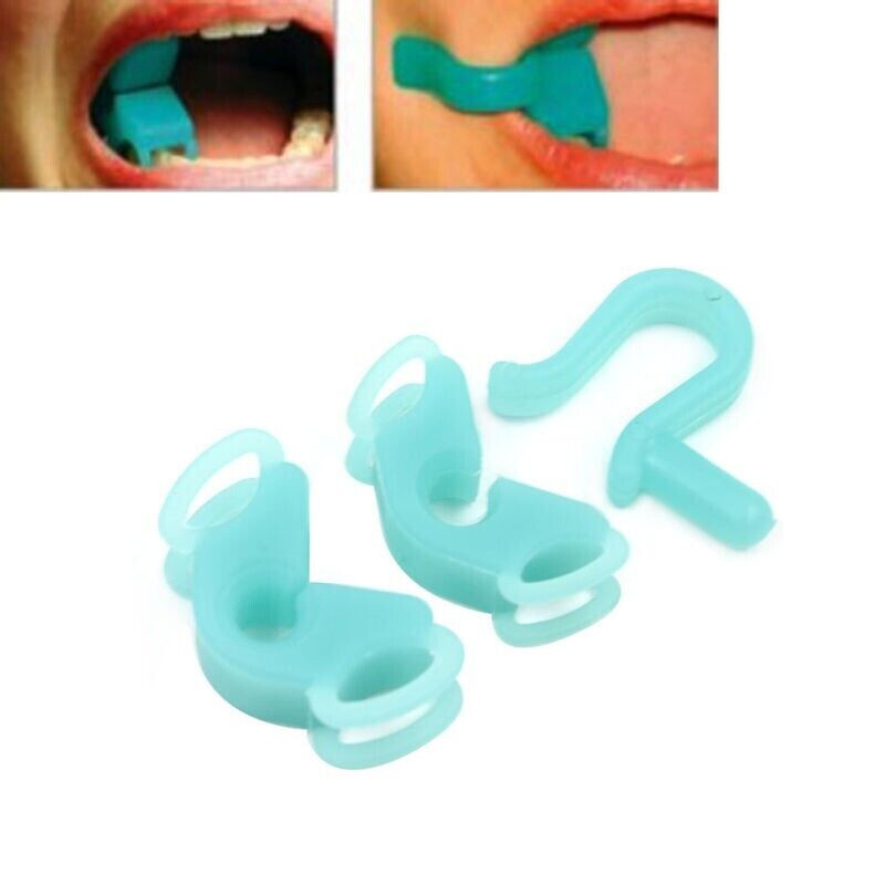 3 Pcs/Set Dental Silicone Bite Block Mouth Prop Autoclave 135 ℃ Sterilize Blue