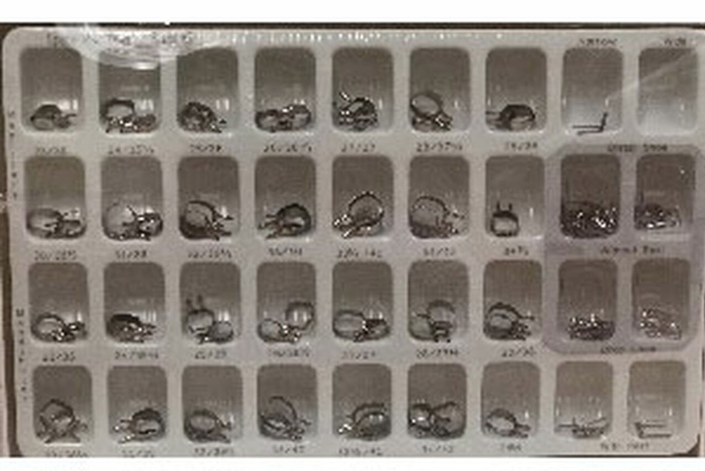 NIVO Dental Space Maintainer Bands Standard Kit. Assorted bands with wires