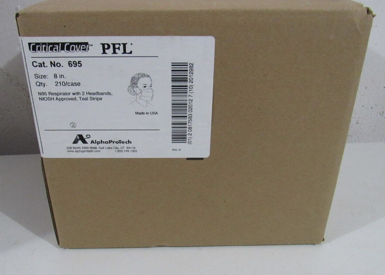 210 ct Alpha Protech N95 respirator NIOSH USA case of 6pk of 35 Face Masks