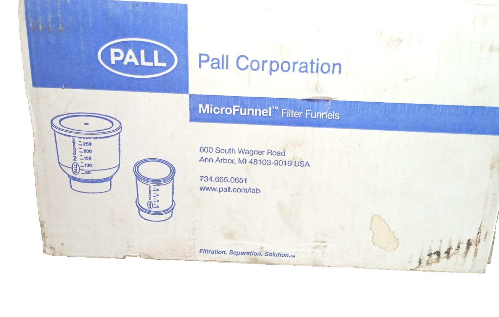 Pall MicroFunnel 100mL Filter Funnel 0.45um GN-6 Membrane #4810,1 BOX, (50 PCS)