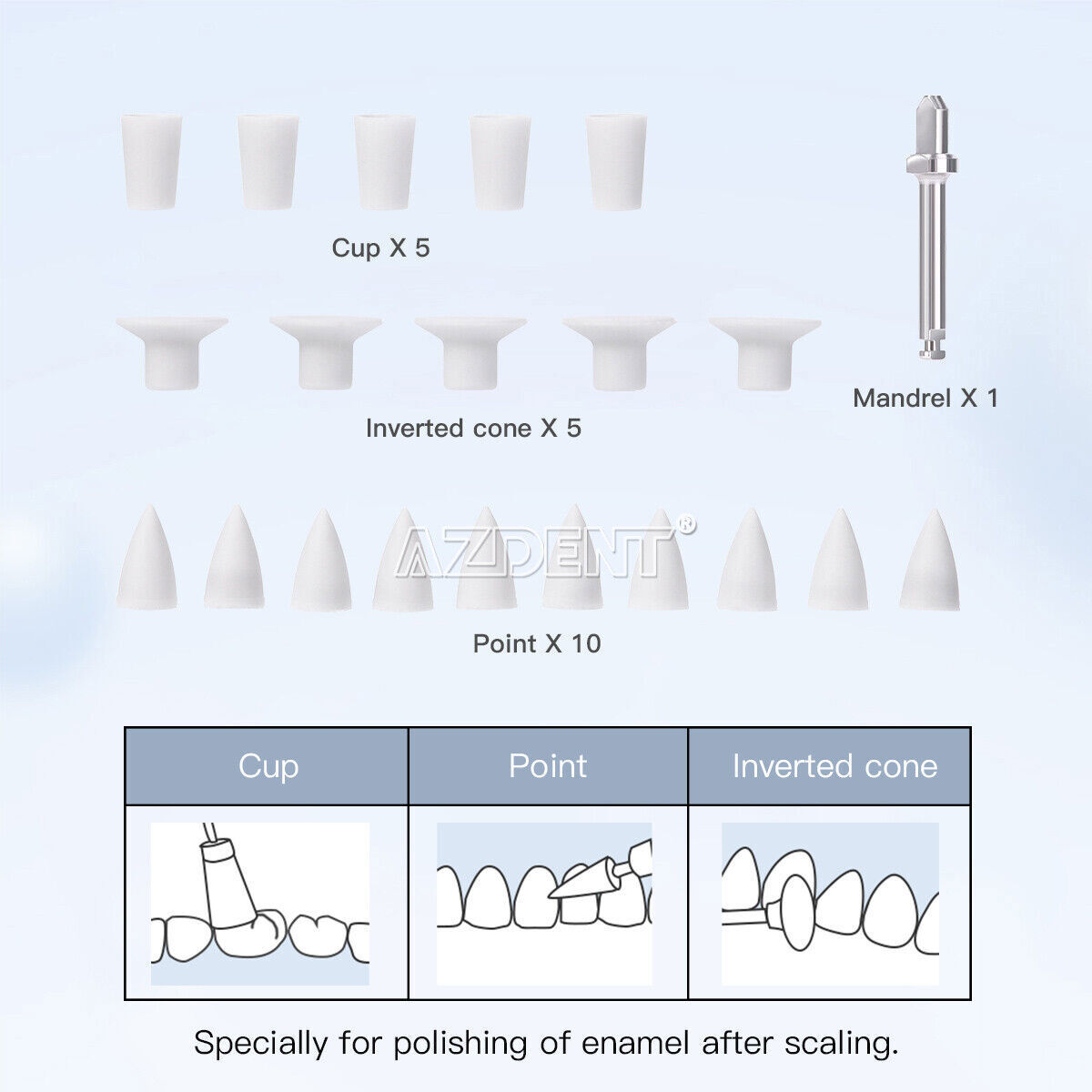 Dental Composite Polishing Kit Diamond Ceramic Porcelain Silicone Polisher Burs
