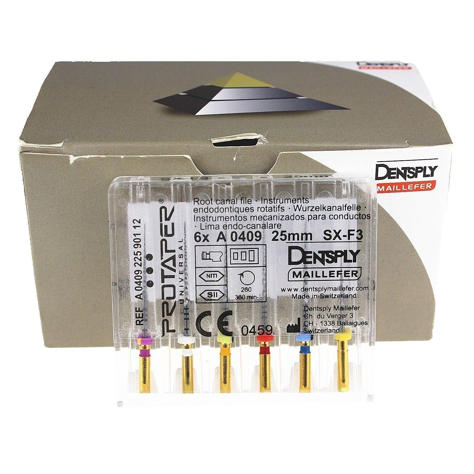Dentsply Rotary ProTaper Universal NiTi Files (1 Pack) 6 per pack Endo