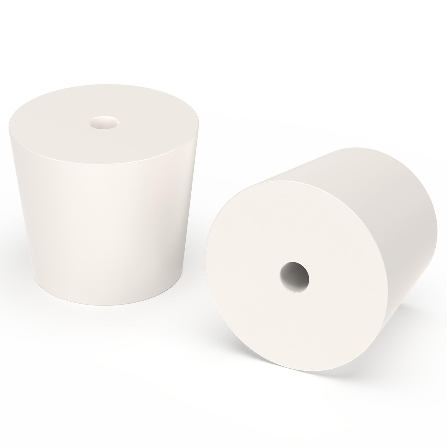 5 PCS 6# Solid Rubber Stopper Single Hole Tapered Lab Seal Stopper 5Pack