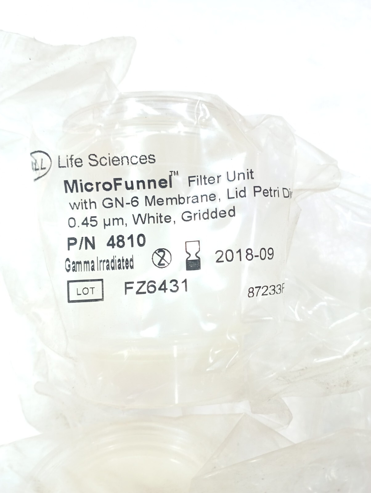 Pall MicroFunnel 100mL Filter Funnel 0.45um GN-6 Membrane #4810,1 BOX, (50 PCS)