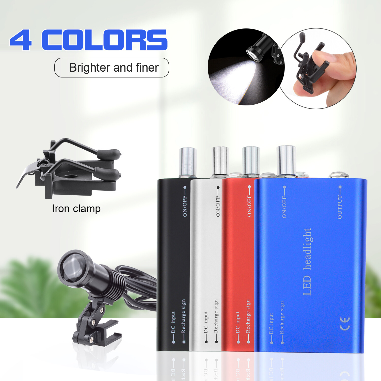 Dental 5W Headlight High Power Two Clips+Light Shield for Loupe Magnifier DY-009