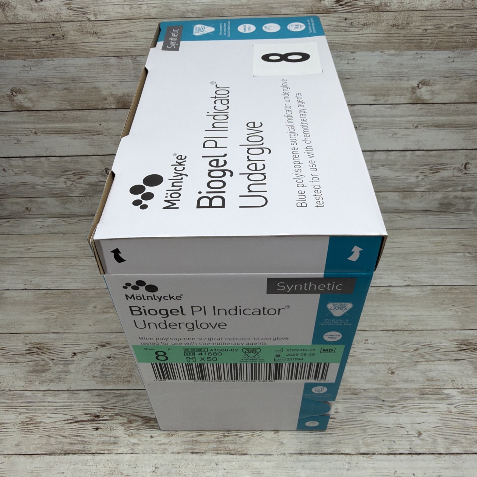 Biogel PI Indicator Surgical Underglove 1 CASE Molnlycke Blue Size: 8 *See Date*