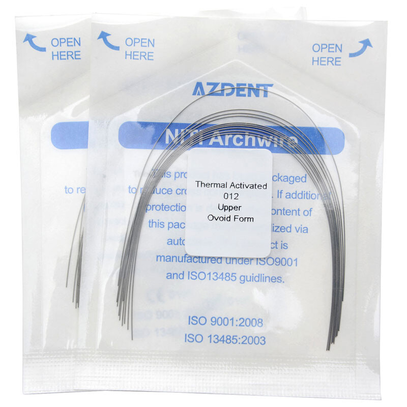 10 Packs AZDENT Dental Orthodontic Heat Thermal Activated Niti Arch Wires Round