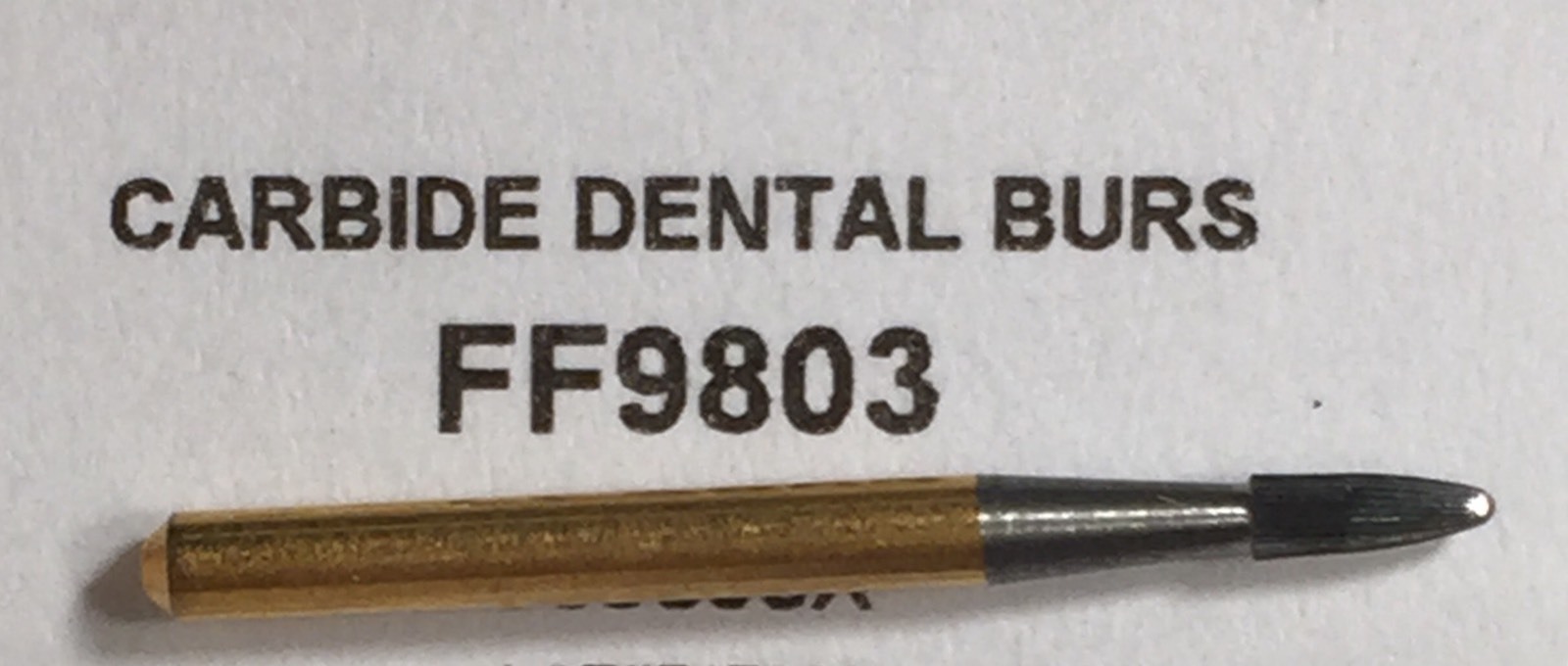 T & F #9803 GOLD Fine Polishing Burs 30 Blade Carbide 10pk Made in The USA