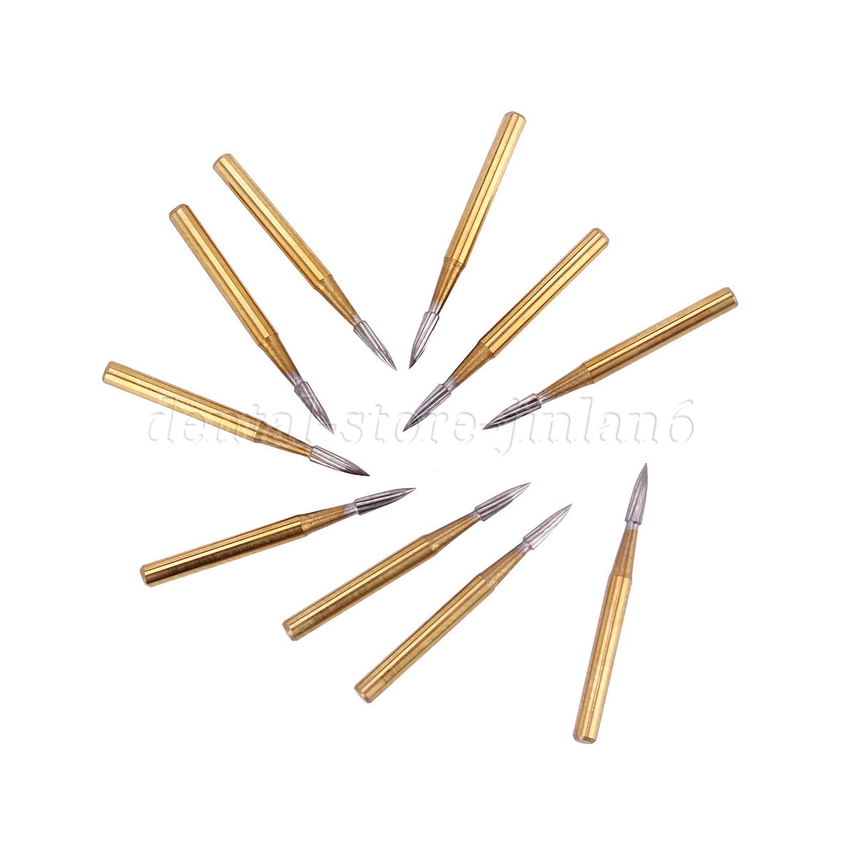10 pcs Dental Tungsten Steel Carbide Burs FG 7902 for High Speed Handpiece