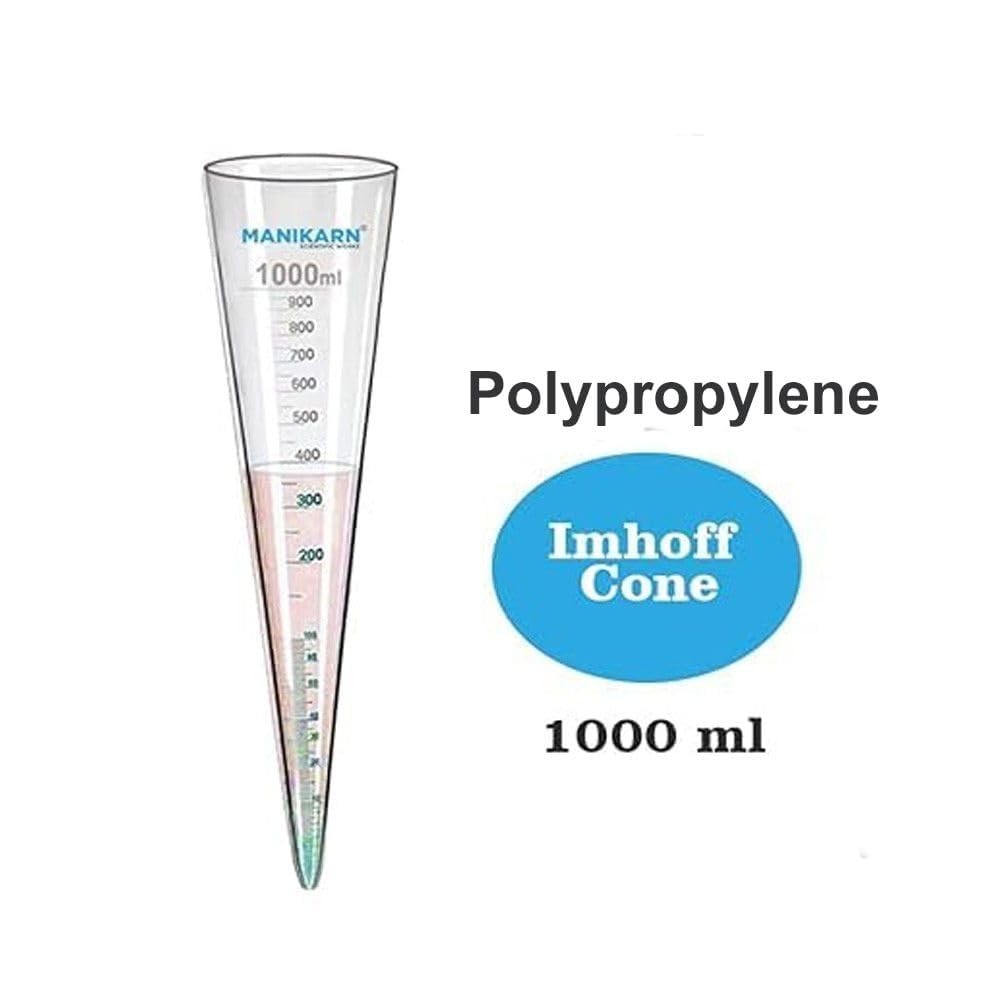 MANIKARN 1000 ml Imhoff Cone – Set of 2 Piece | for 1000 ML, Transparent