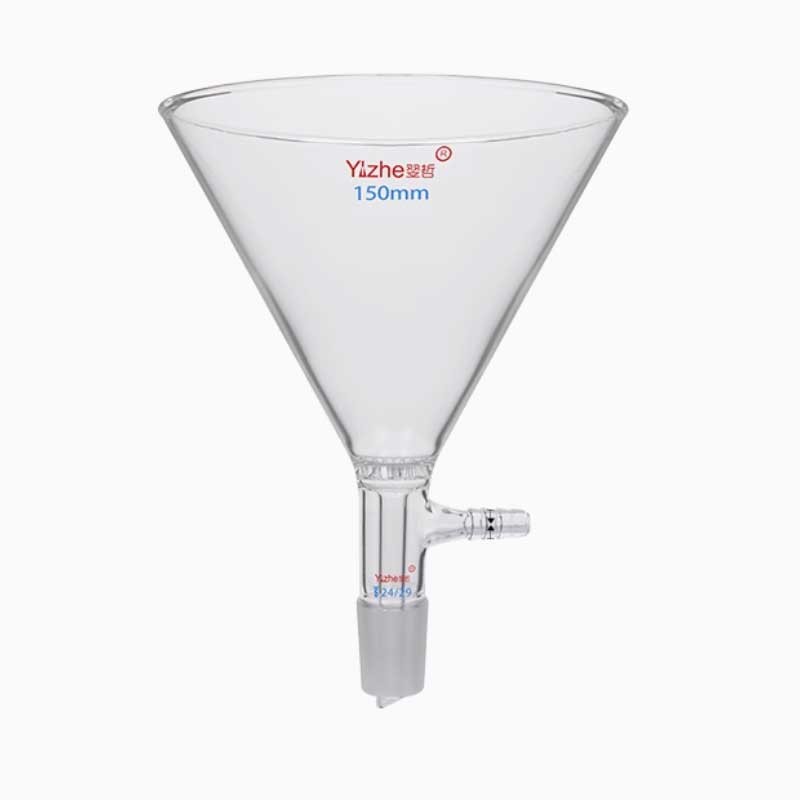 150ml Transparent Glass Filter Funnel with 24/29 Standard Joint School Lab Use