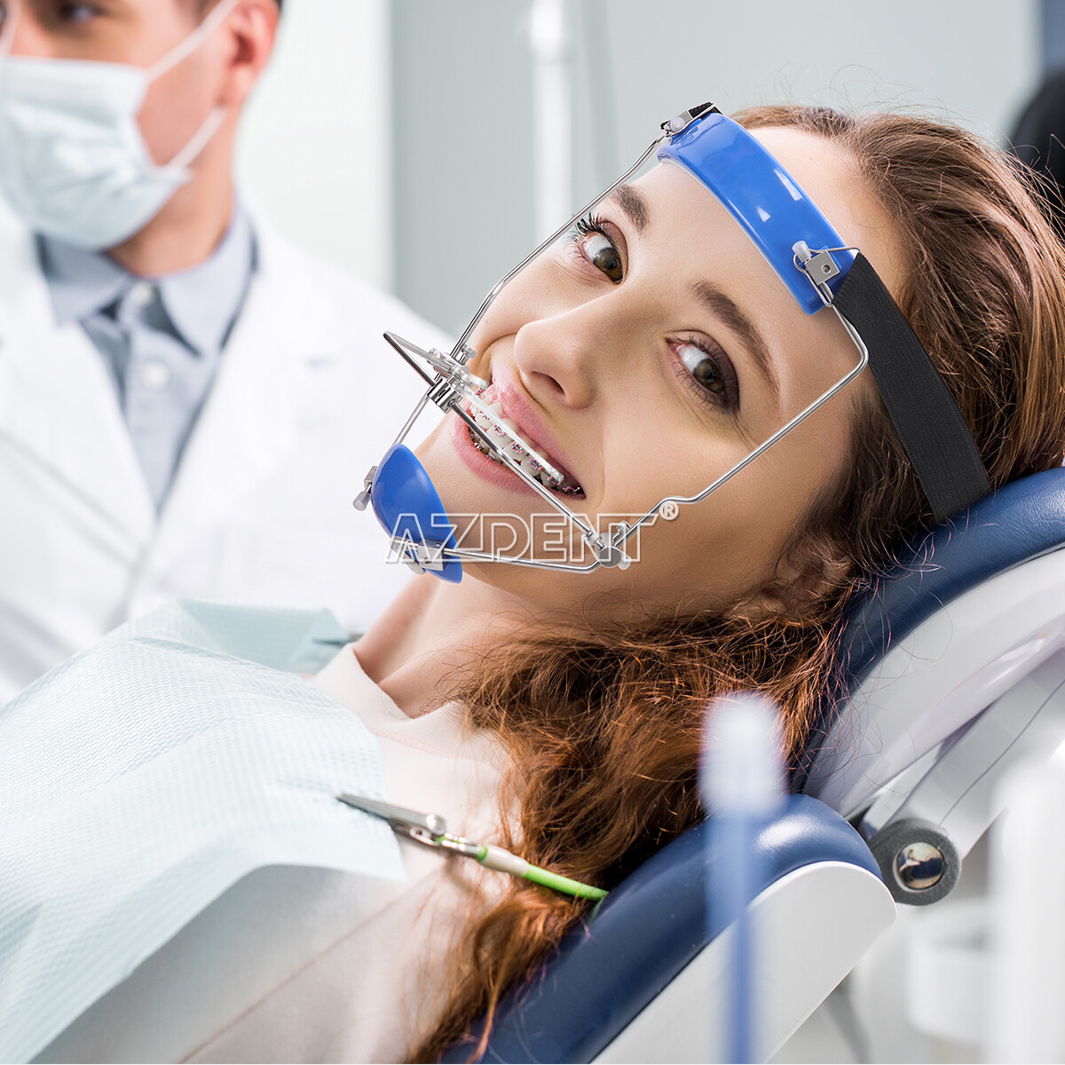Dental Adjustable Orthodontic Reverse Pull Headgear Facial Mascara Double/Single