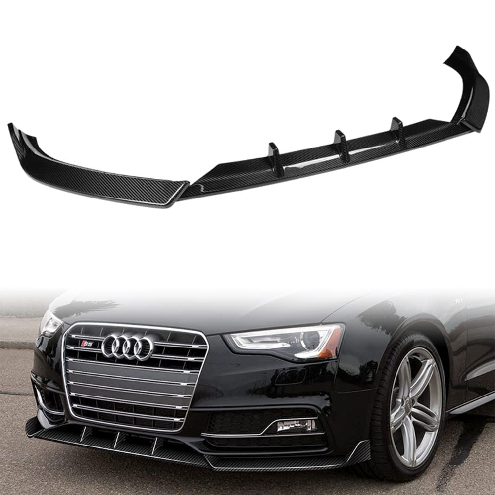 Carbon Fiber Front Bumper Lip Spoiler for 2013-2016 Audi A5 S5