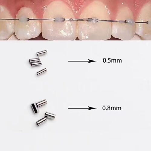 20pcs Dental Orthodontic Crimpable Hooks crimpable Mini Stops 0.5mm/0.8mm