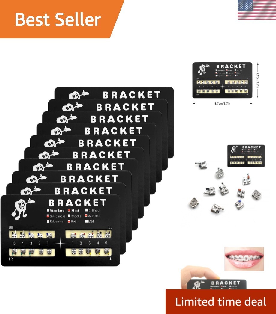 200-Pack Mini Roth Bondable Brackets with Hooks – Optimal Orthodontic Tools